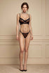 Raven Ruffle Mesh 2 Piece Lingerie Set - lingerie & underwear