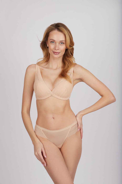 Bra Milavitsa 127660 - Molded Push-Up, Elastic Fabric and Lace