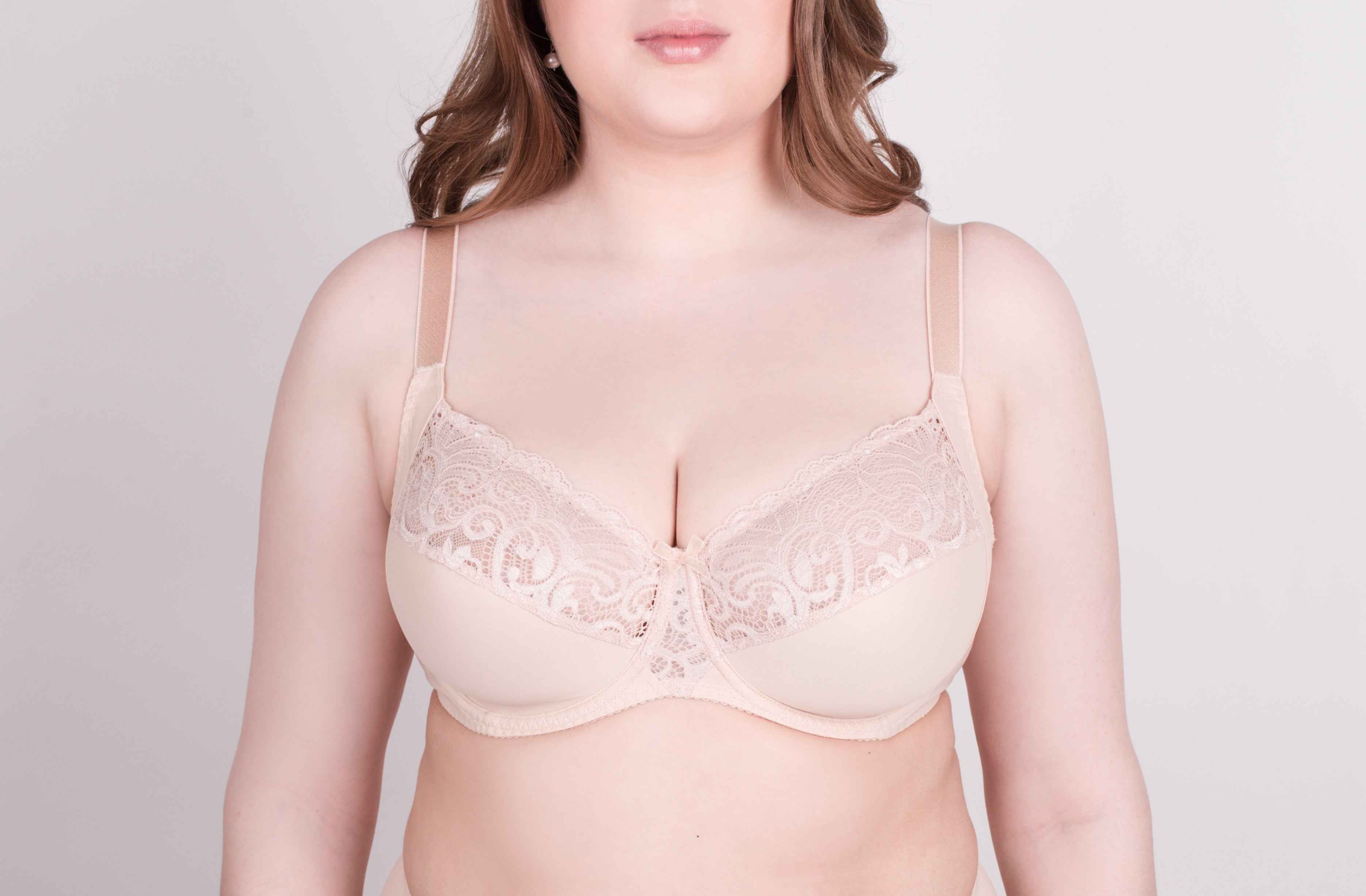 Bra Milavitsa 120151 - Elastic &amp; Lace, Double-Segment Cups, Wide Straps