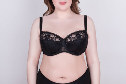 Bra Milavitsa 116180 - Lace Balconette with Cotton Cups 