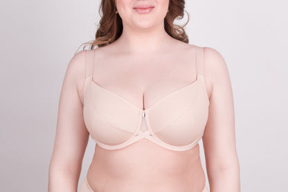 Bra Milavitsa 115910 - Elastic Knit, Underwired, Triple Diagonal Segment Cups - DestGlow