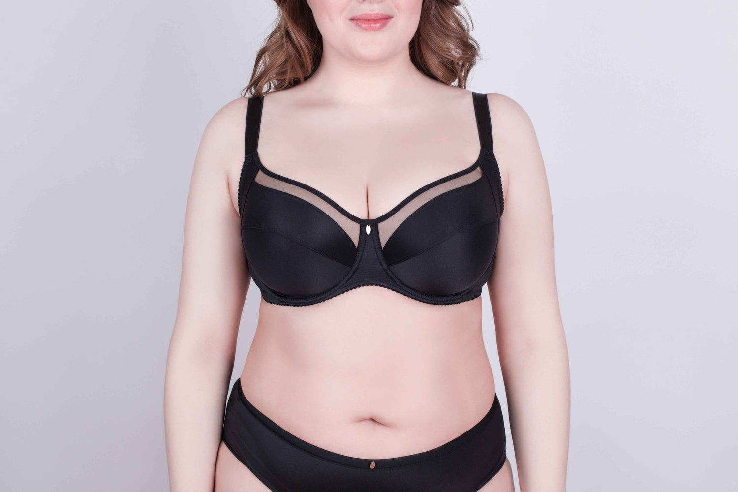 Bra Milavitsa 120150 - Underwired, Mesh Insert, Wide Straps