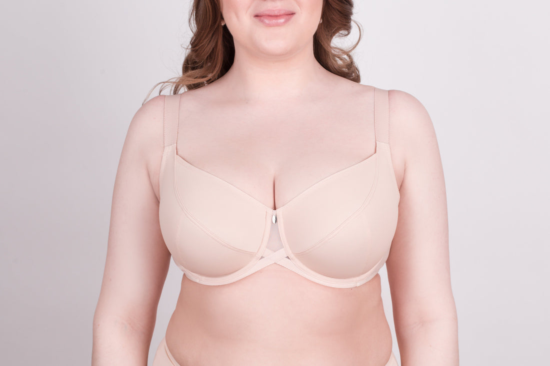 Bra Milavitsa 115910 - Elastic Knit, Underwired, Triple Diagonal Segment Cups