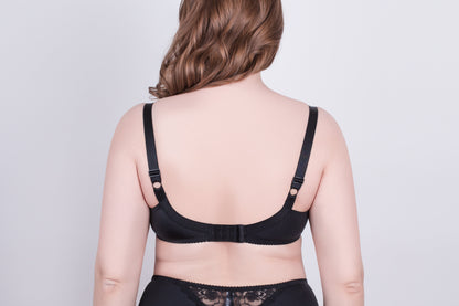 Bra Milavitsa 120151 - Elastic &amp; Lace, Double-Segment Cups, Wide Straps