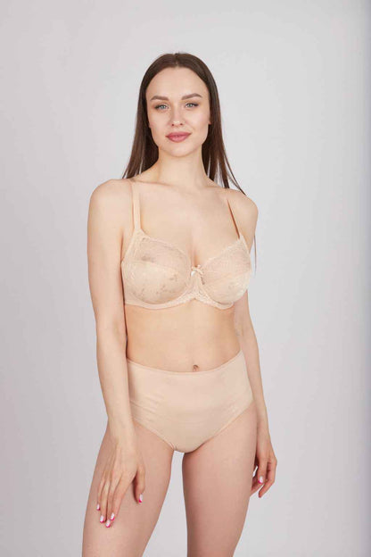 Bra Milavitsa 122770 - Jacquard Knit, Triple-Segment Cups, Side Shaping