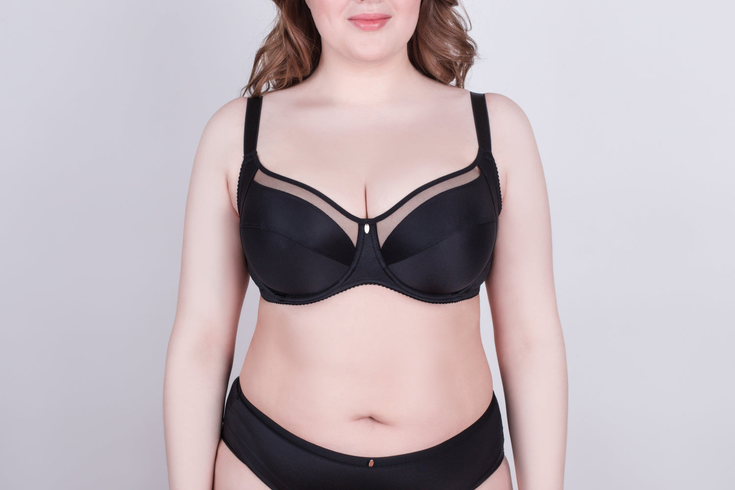 Bra Milavitsa 120150 - Underwired, Mesh Insert, Wide Straps