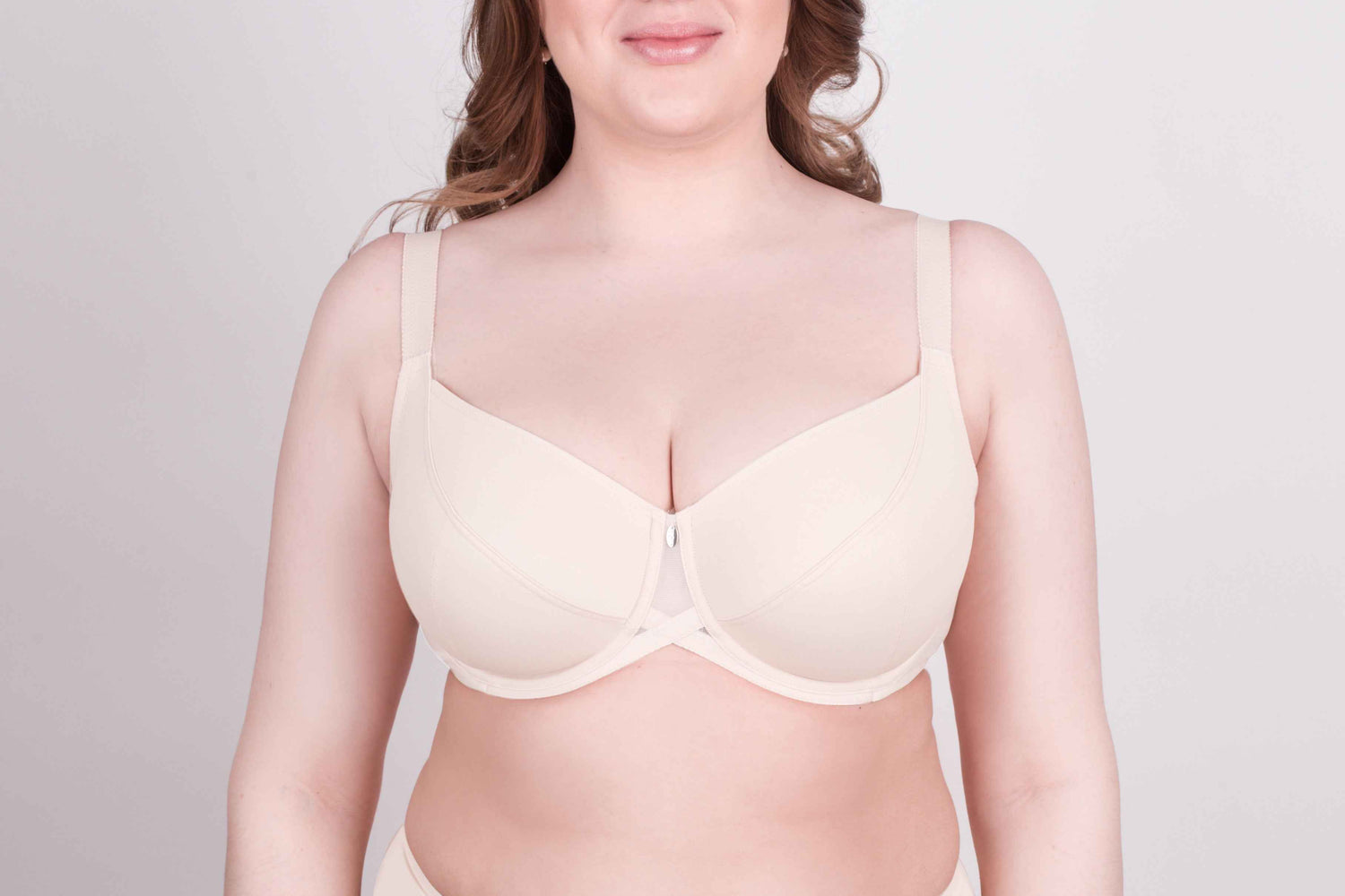 Bra Milavitsa 115910 - Elastic Knit, Underwired, Triple Diagonal Segment Cups