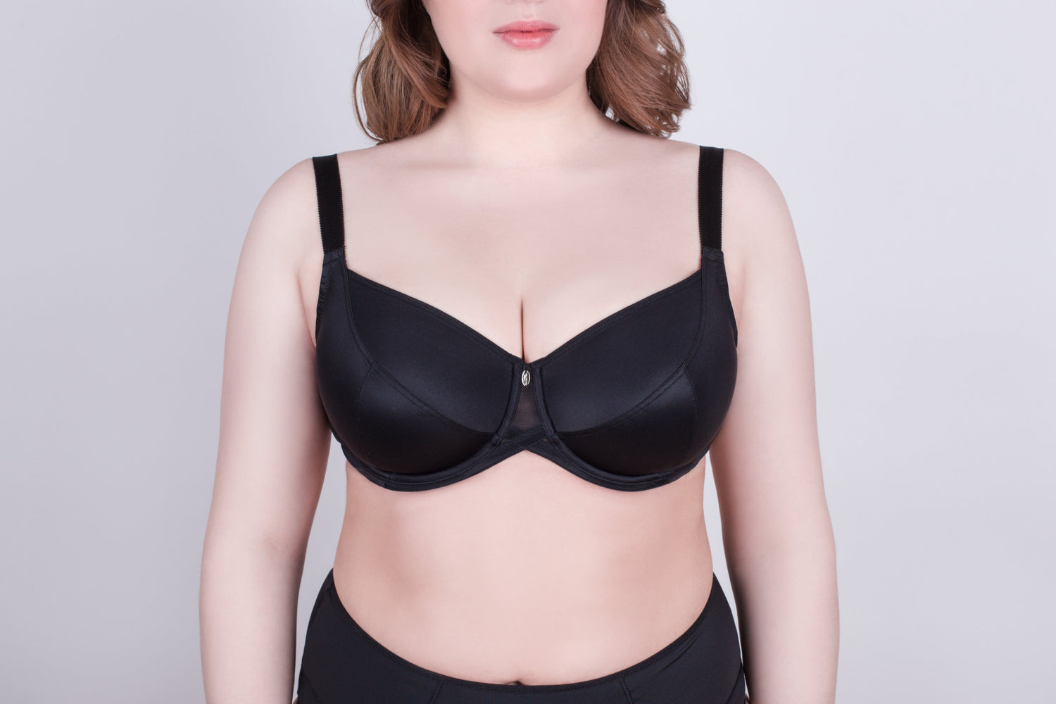 Bra Milavitsa 115910 - Elastic Knit, Underwired, Triple Diagonal Segment Cups