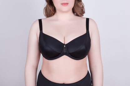 Bra Milavitsa 115910 - Elastic Knit, Underwired, Triple Diagonal Segment Cups