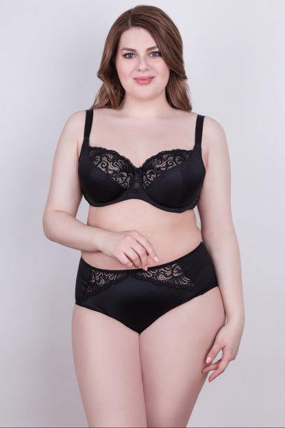 Bra Milavitsa 112830 - Elastic Lace, Underwired with Triple Segment Cups