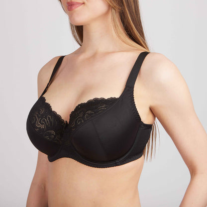 Bra Milavitsa 102830 - Underwired, Triple Segment, Cotton-Lined