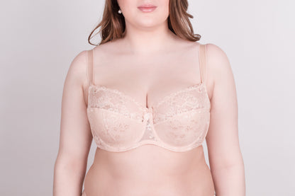 Bra Milavitsa 116180 - Lace Balconette, Cotton Cups