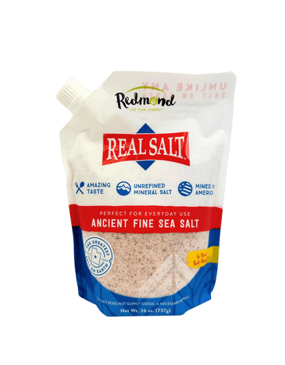 Salt, Redmond Real Salt, Fine Ground by Country Life Natural Foods