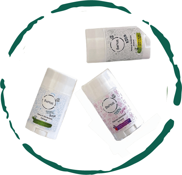 2-Pack all-Natural Deodorants for Kids &amp; Teens by BeNat