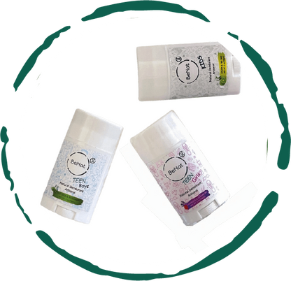 2-Pack all-Natural Deodorants for Kids &amp; Teens by BeNat