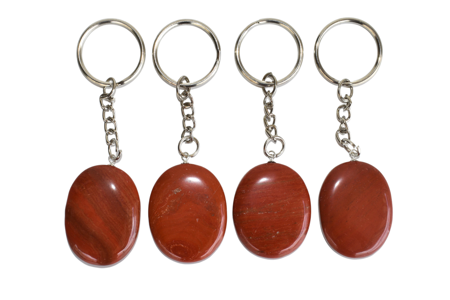 Red Jasper Key Chain, Gemstone Keychain Crystal Key Ring (Generosity and Balance)  DestGlow