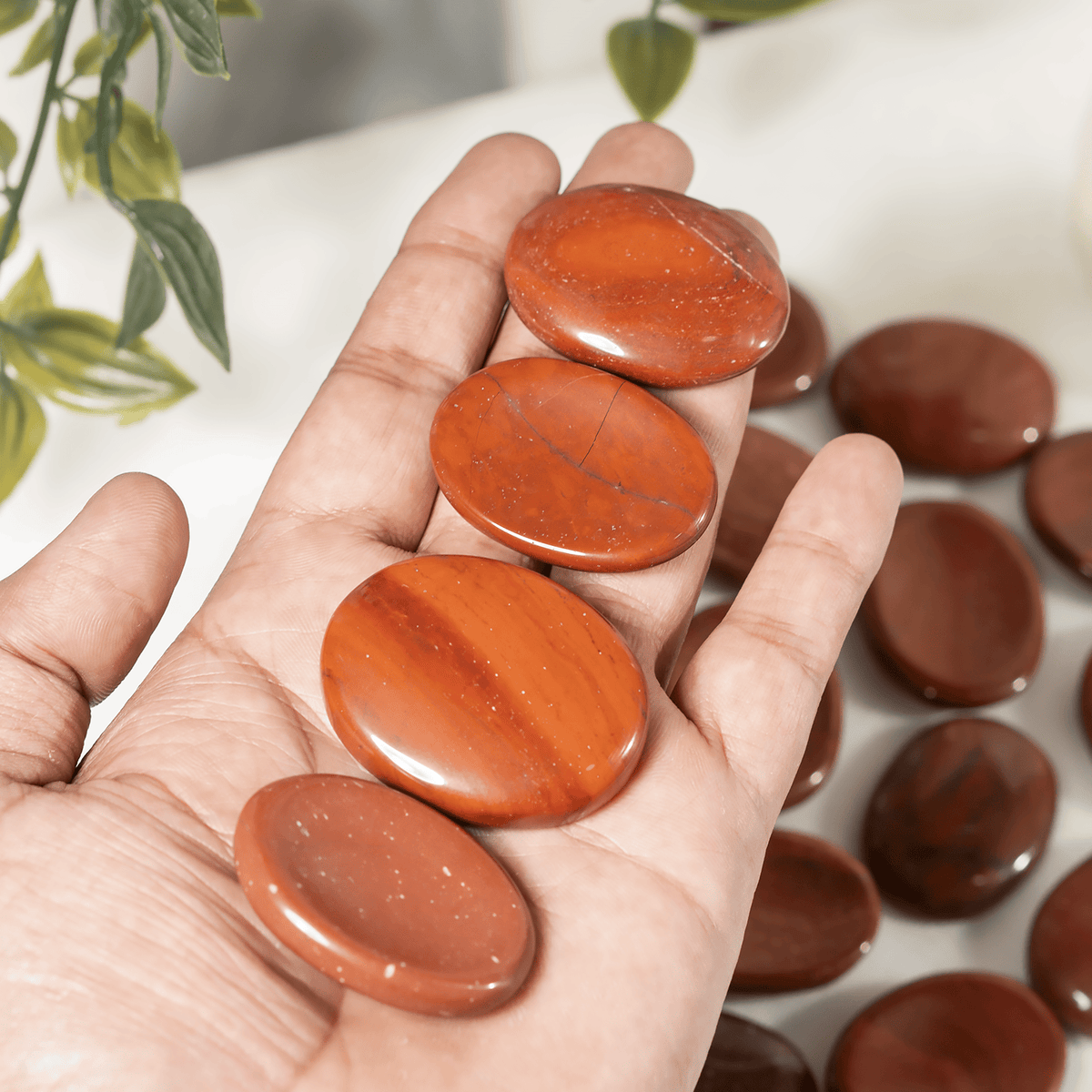 Red Jasper Pocket Stones (Generosity and Balance)  DestGlow
