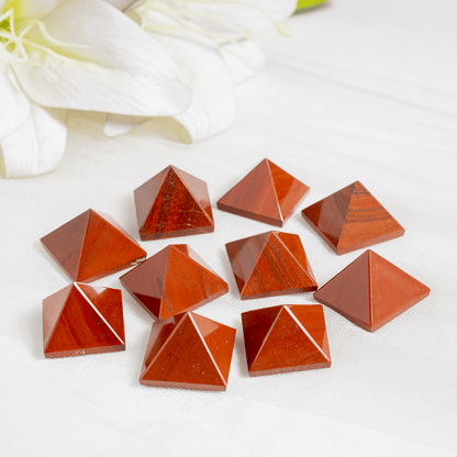 Red Jasper Pyramids (Emotional Strength and Stability)  DestGlow
