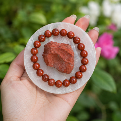 Red Jasper Crystal Gift Set For Emotional Support and Protection, Real Polished Gemstones.  DestGlow