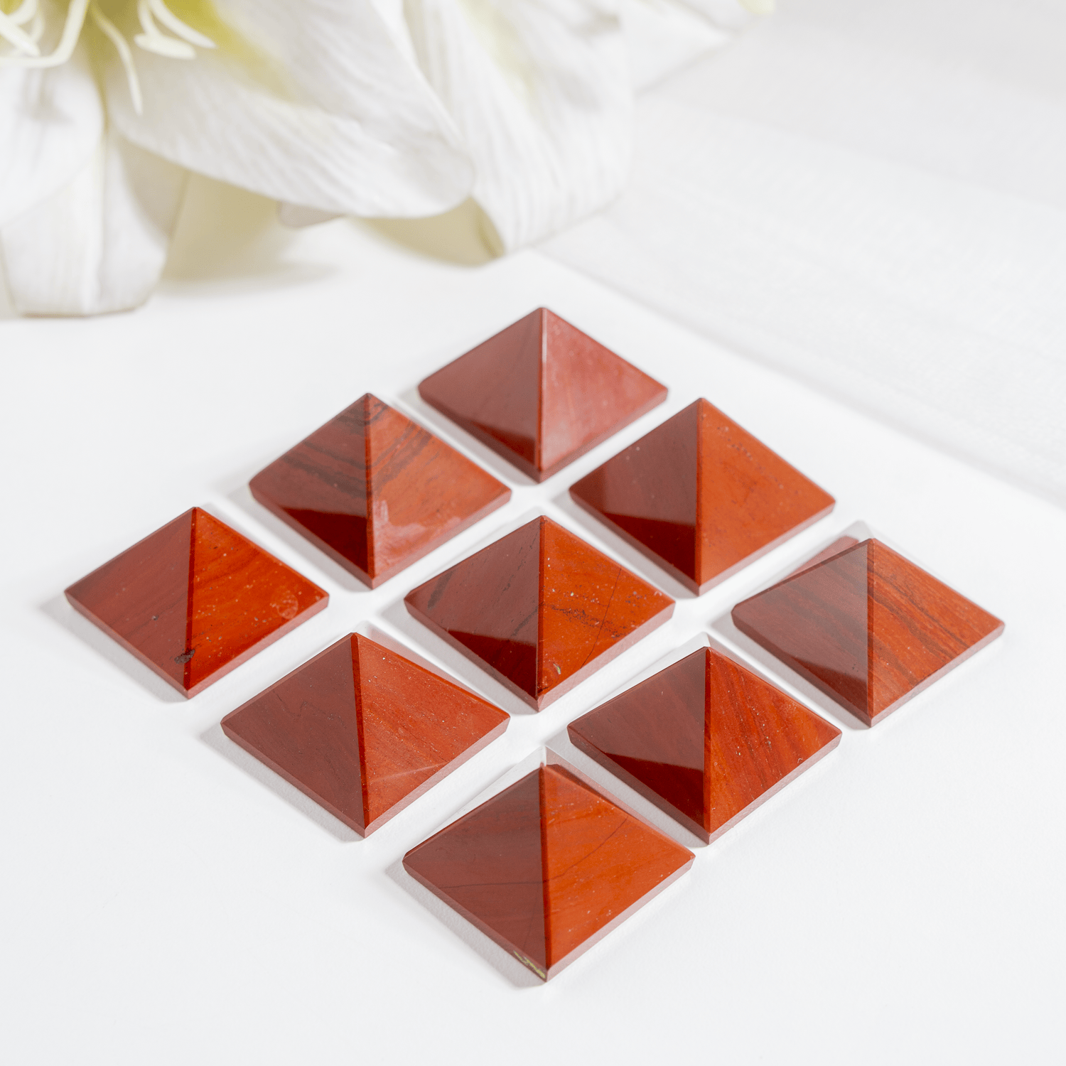 Red Jasper Pyramids (Emotional Strength and Stability)