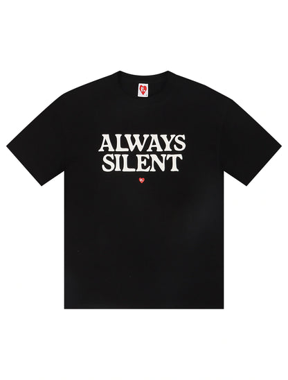 Red Letters Blah Blah Blah Tee - Black by Denim Exchange