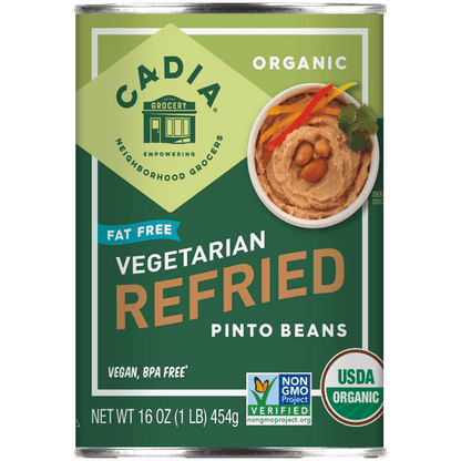 Refried Beans, Fat Free, Organic, Cadia by Country Life Natural Foods