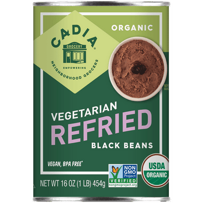 Refried Black Beans, Organic, Cadia by Country Life Natural Foods