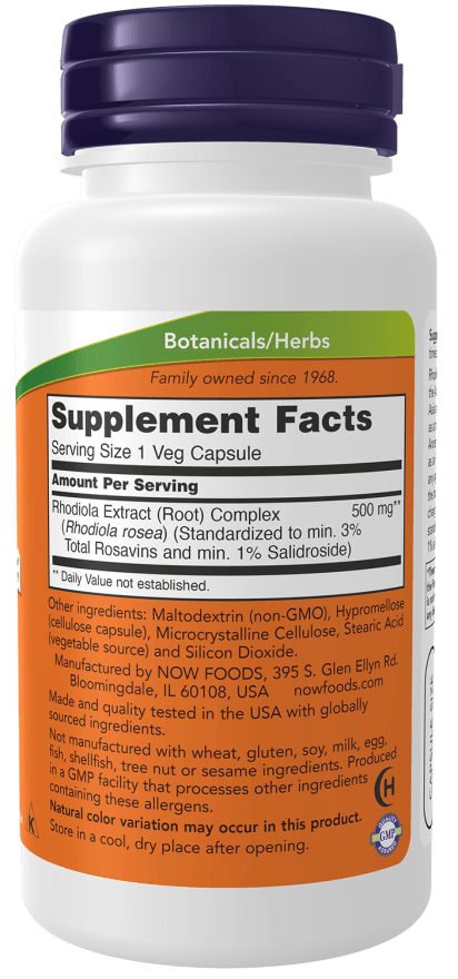 Rhodiola 500mg Ext. 3% by Country Life Natural Foods