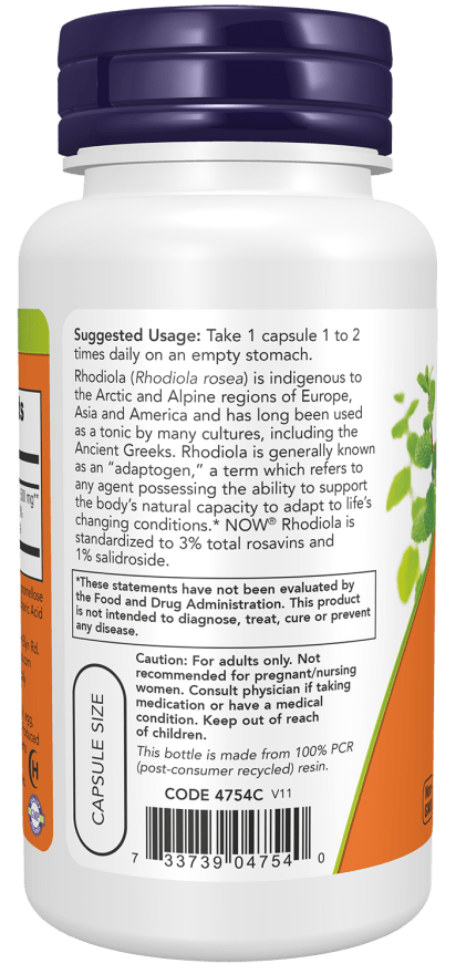 Rhodiola 500mg Ext. 3% by Country Life Natural Foods