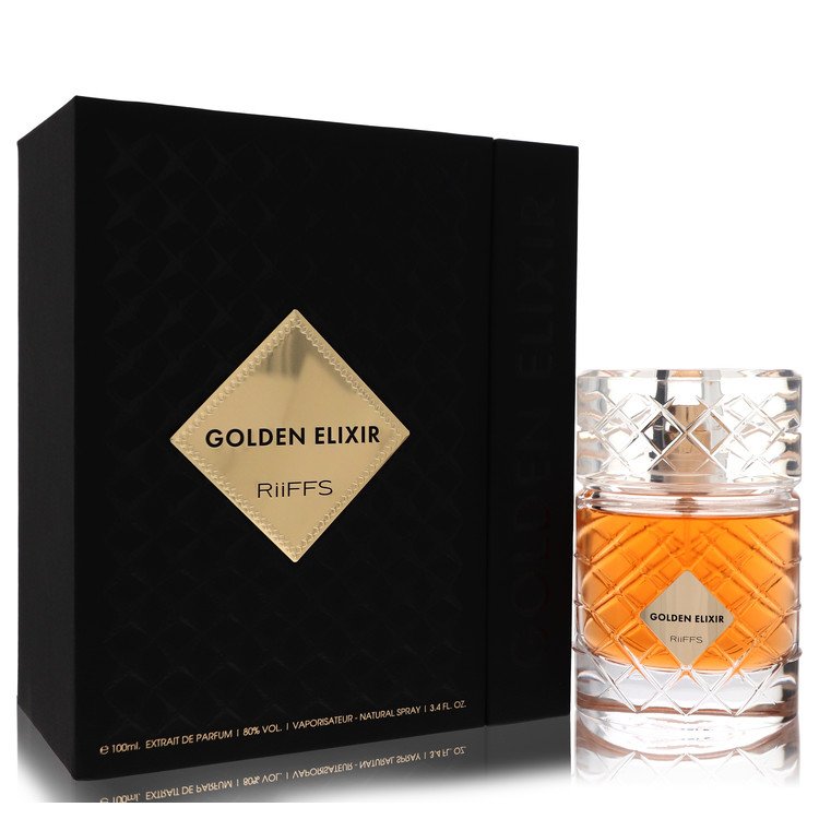 Riiffs Golden Elixir by Riiffs Extrait De Parfum Spray (Unisex) 3.4 oz for Men 