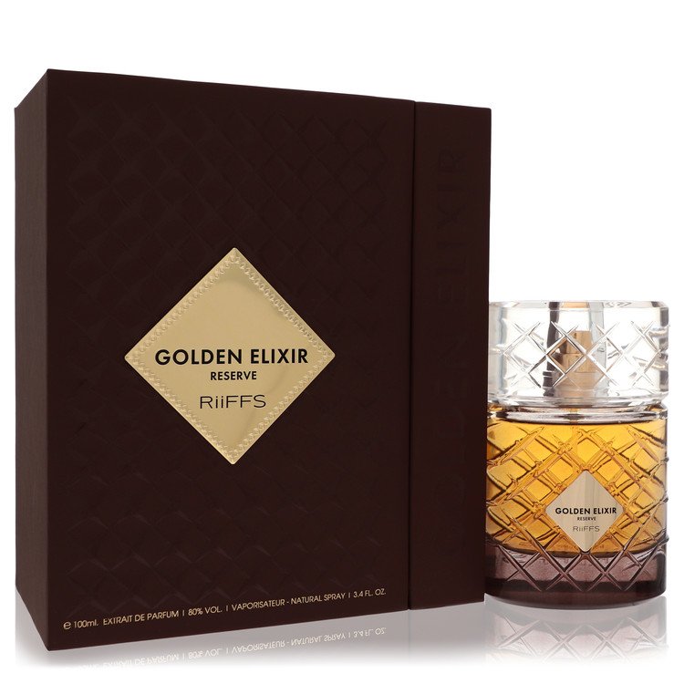 Riiffs Golden Elixir Reserve by Riiffs Extrait De Parfum Spray (Unisex) 3.4 oz for Men 