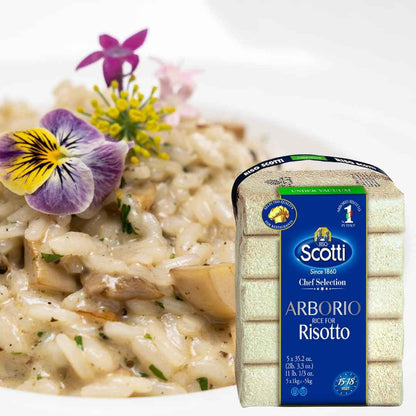 Riso Scotti Italian Arborio Risotto Rice – 5 x 1 kg (11 lb)