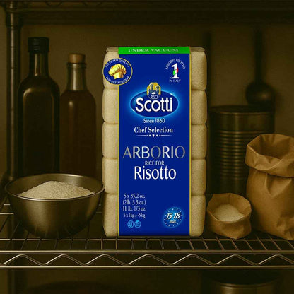 Riso Scotti Italian Arborio Risotto Rice – 5 x 1 kg (11 lb)