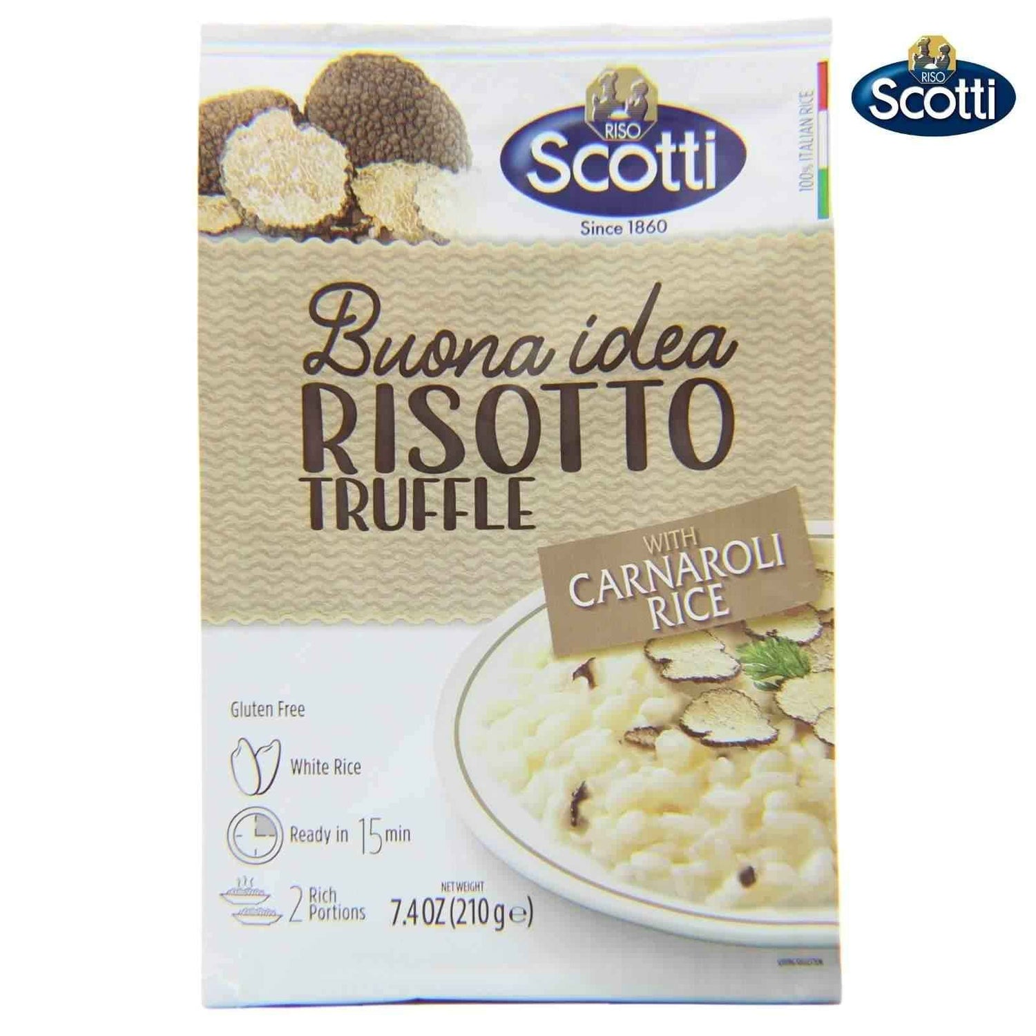 Riso Scotti Buona Idea Ready Risotto 15 Minute (Truffle) – 7.4 oz (2 Servings)