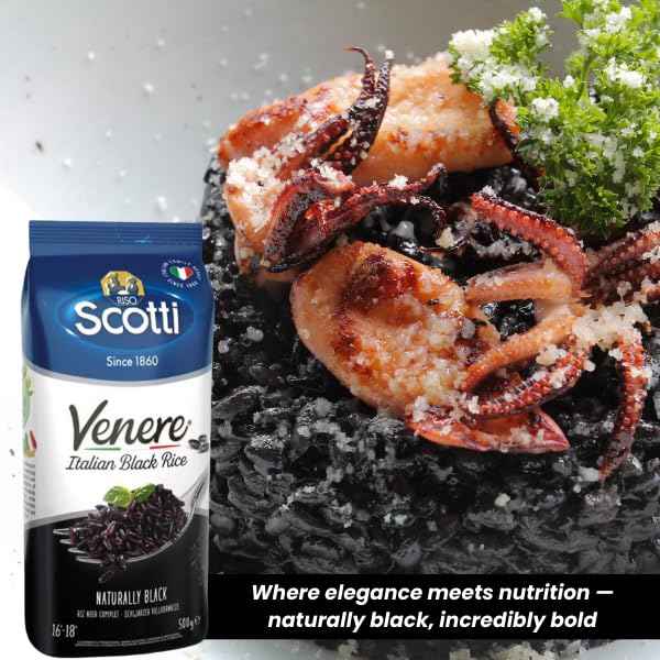 Riso Scotti, Venere Black Italian Rice, 1.1 lb (500 g)