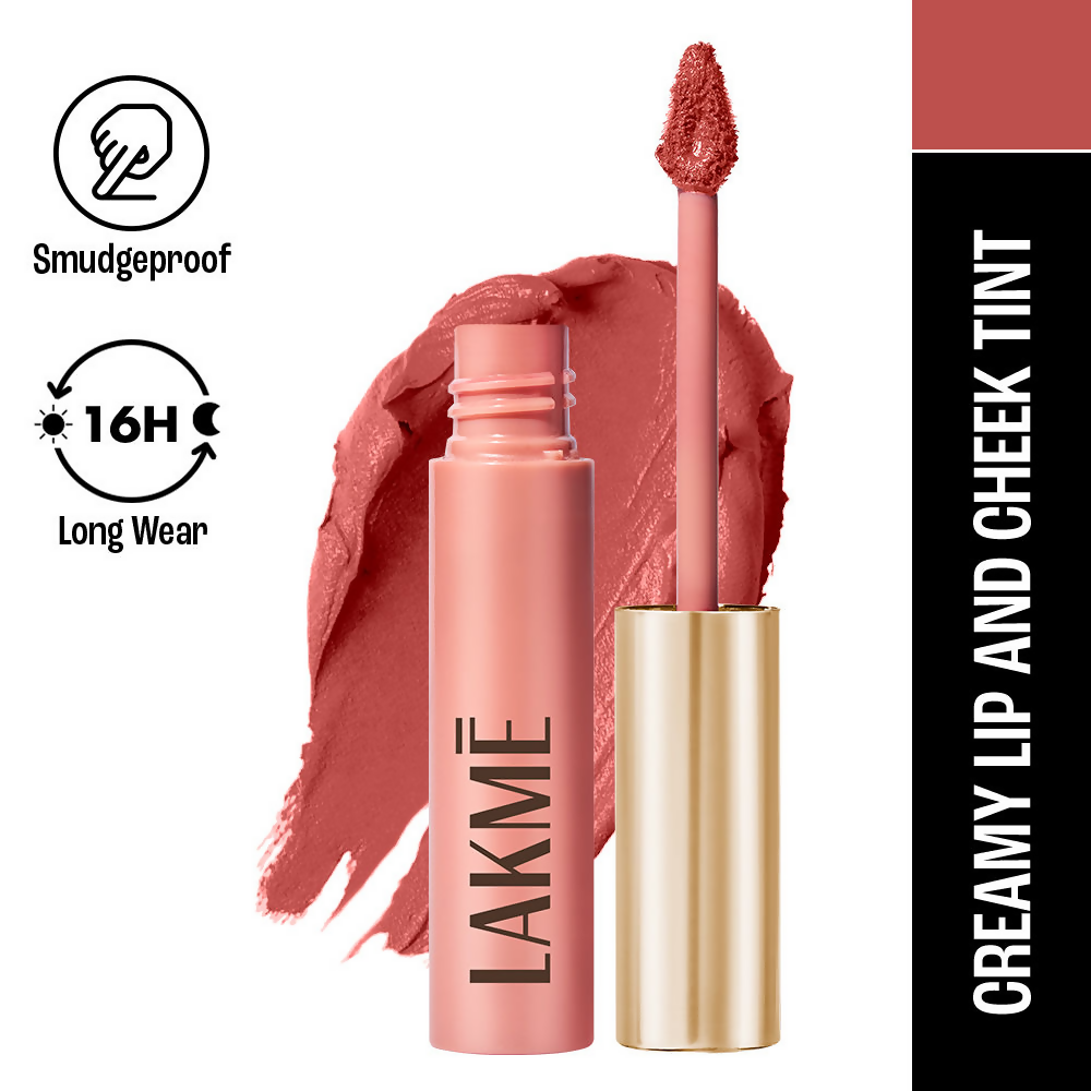 Lakme Double Duty Lip &amp; Cheek Mousse Matte Lipstick - Blush Velvet