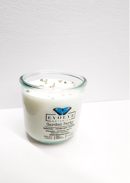 Rocks Candle - Garden Party (Wood Wick Gemstone Soy Candle)