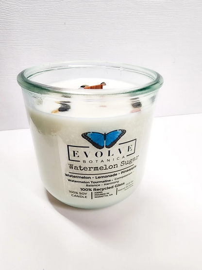 Rocks Candle - Watermelon Sugar (Wood Wick Gemstone Soy Candle)