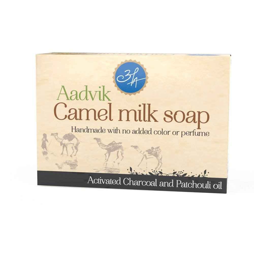 Aadvik Camel Milk Soap With Activated Charcoal And Patchouli Oil