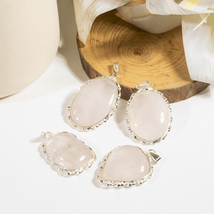Rose Quartz Pendants – Natural Crystal Pendants Healing Gemstone Pendants  DestGlow