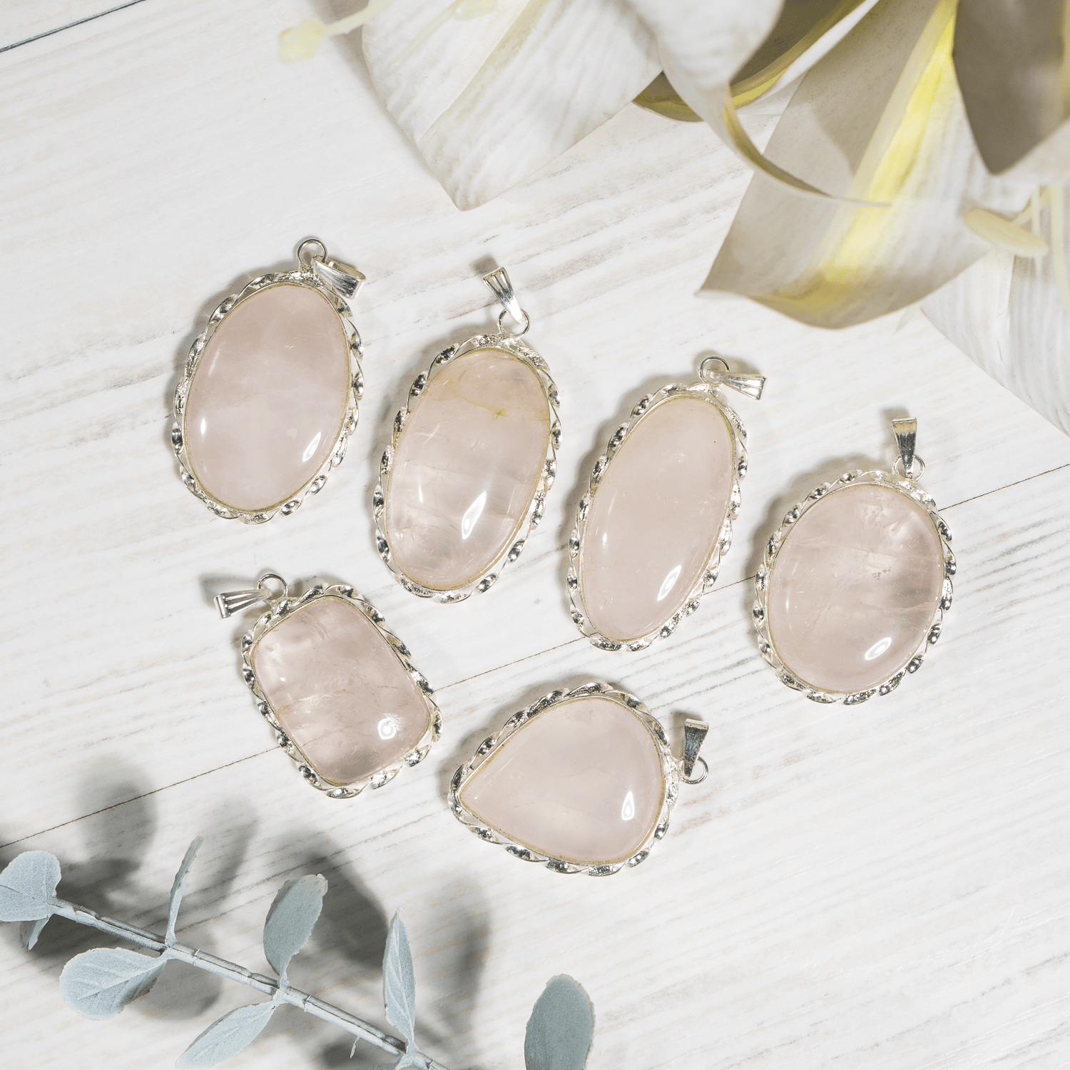 Rose Quartz Pendants – Natural Crystal Pendants Healing Gemstone Pendants  DestGlow