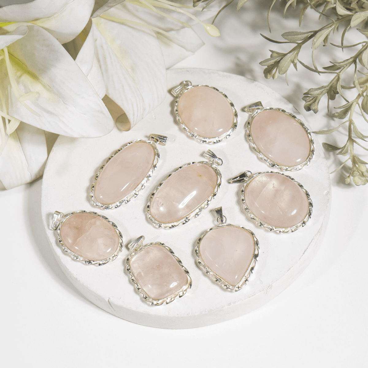 Rose Quartz Pendants – Natural Crystal Pendants Healing Gemstone Pendants  DestGlow