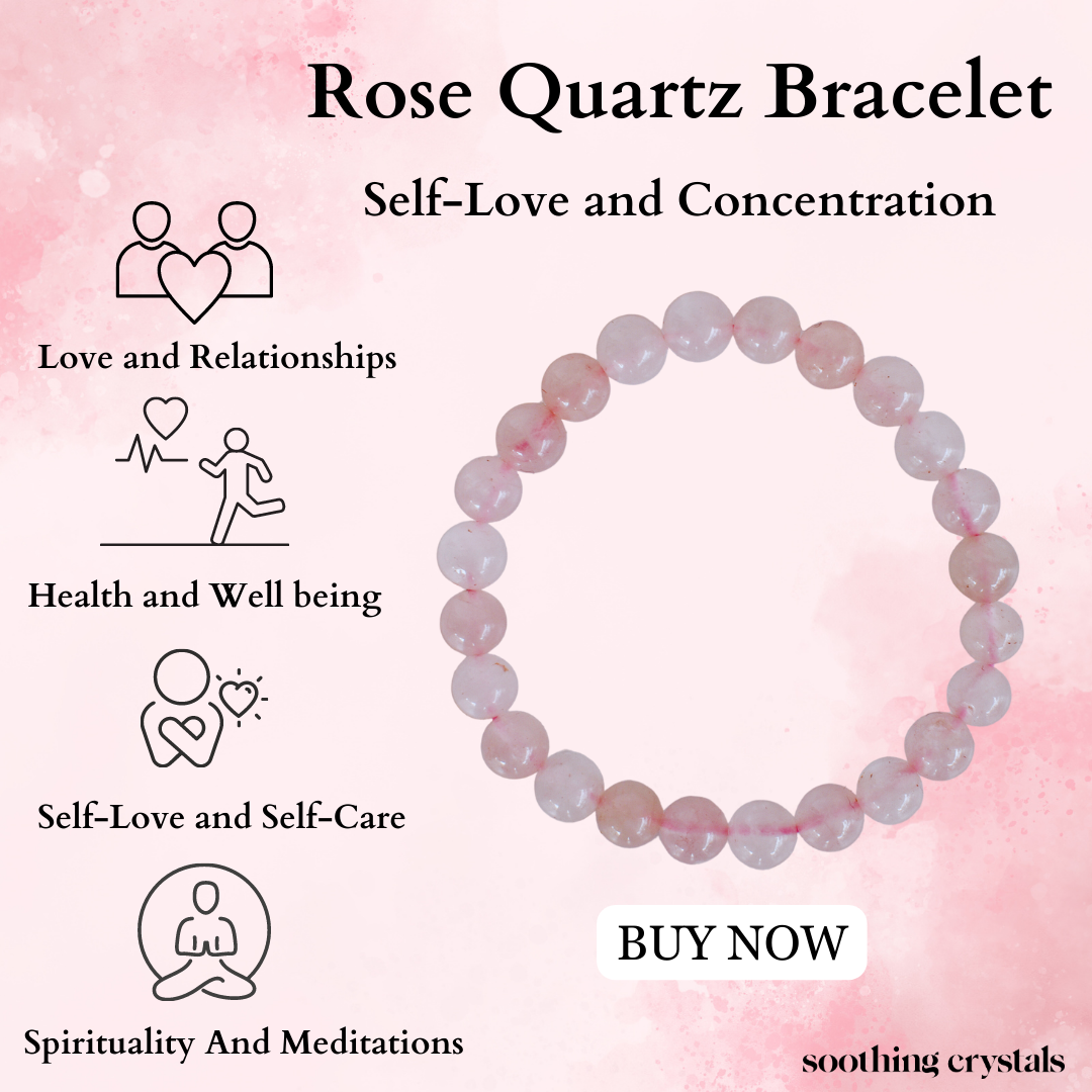 Rose Quartz Bracelet (Self-Love and Concentration)  DestGlow