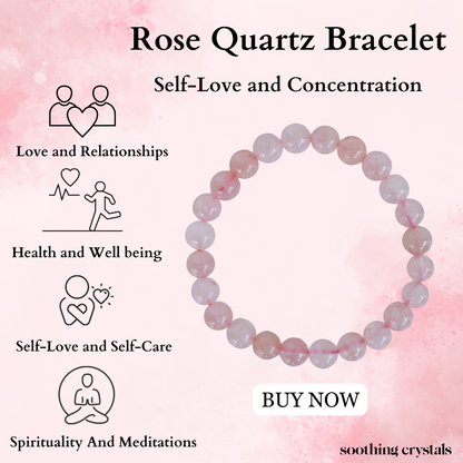 Rose Quartz Bracelet (Self-Love and Concentration)  DestGlow