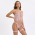 Rose Garden Embroidered Lace 3 Piece Lingerie Set by Lingerie By Coco