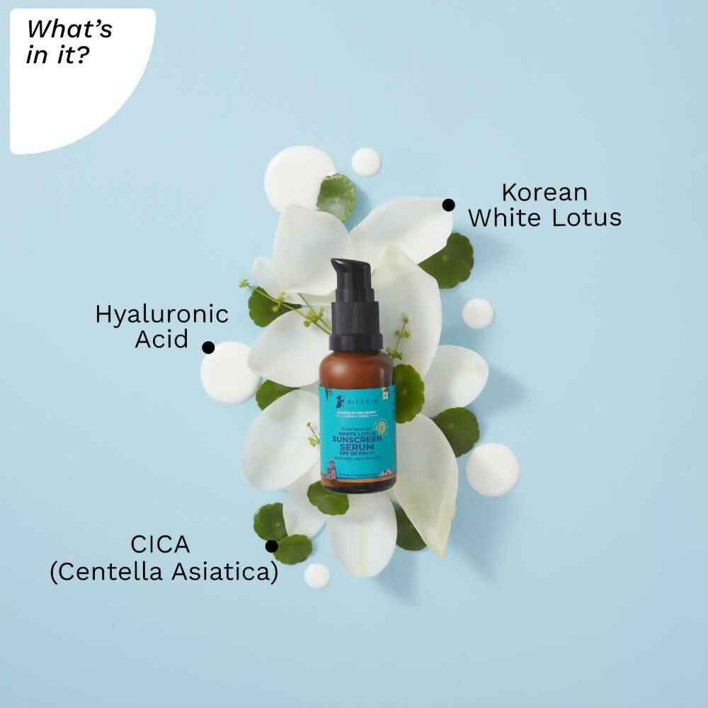 Pilgrim White Lotus Sunscreen Serum SPF 50 PA+++