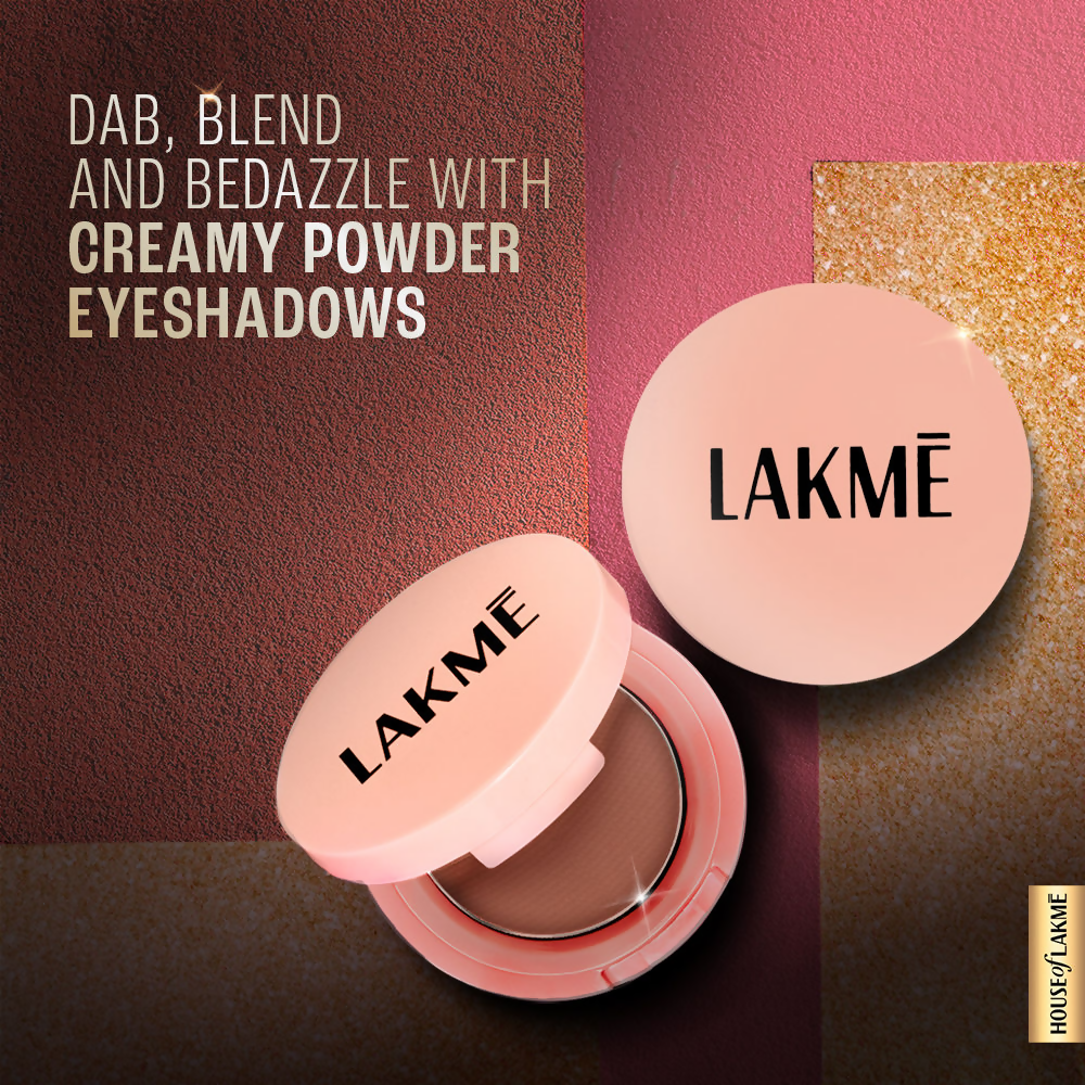 Lakme 9 To 5 Eyeconic Cream Powder Eyeshadow Stack - Golden Hour Goddess