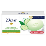 Dove Fresh Moisture Beauty Bar With Cucumber & Green Tea Leaves Scent