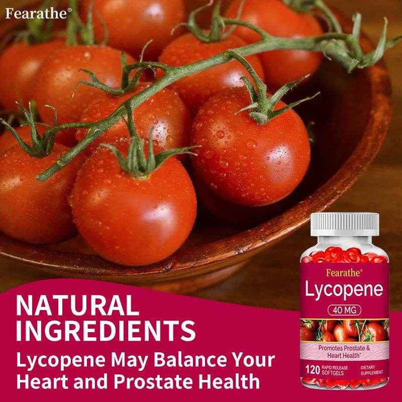 Lycopene 40 Mg Softgels - Promotes Prostate Health, Supports Heart Health, Helps Neutralize Harmful Free Radicals