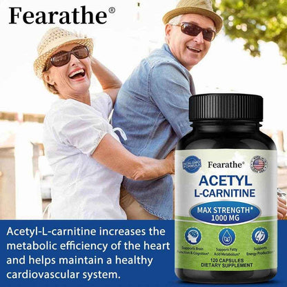 Acetyl L-Carnitine Supplement 1000 mg, Brain and Nerve Cell Function, Fatty Acid Metabolism, Brain Enhancer